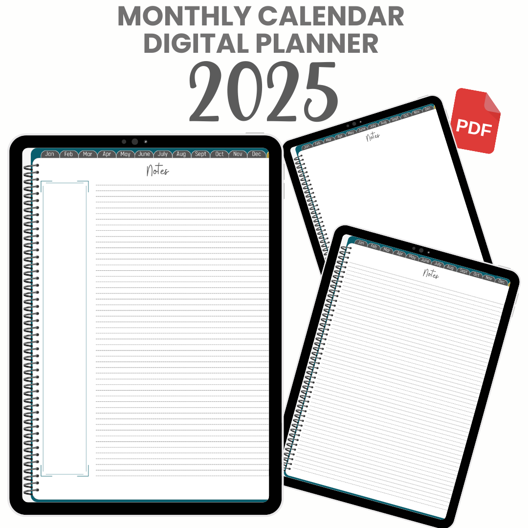 2025 Monthly Planner - Digital Planner